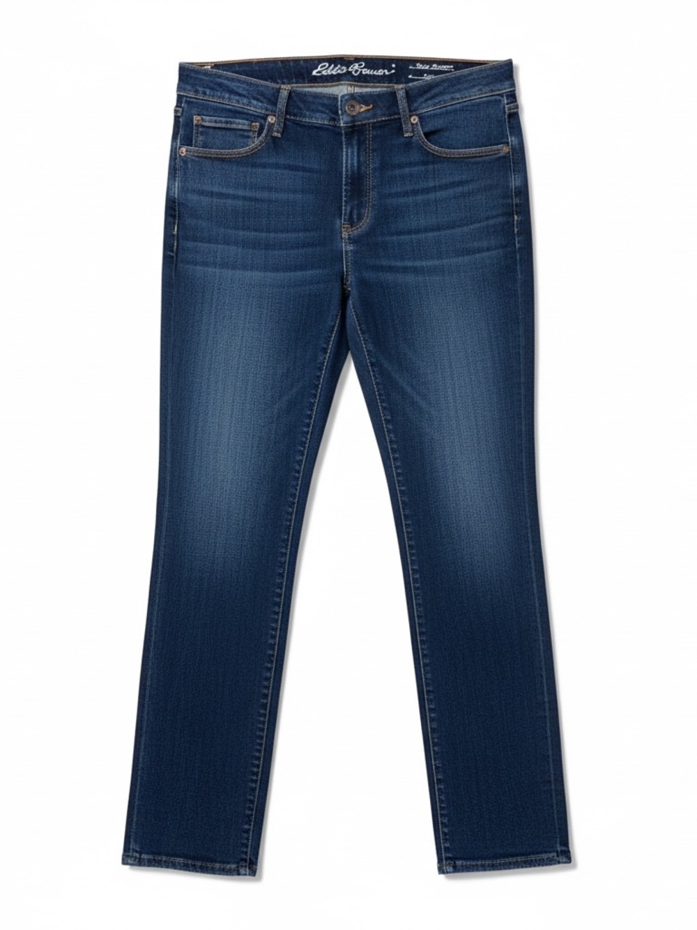 Eddie Bauer Straight Leg Jeans Size 12 Medium Wash Stretch 30” Inseam